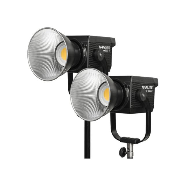 NANLITE FORZA 500 II LED 2 LIGHT KIT W/ TROLLEY
