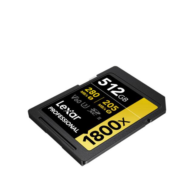 LEXAR SD 512GB PRO 1800X U3 V60 UHS-II R280/W205
