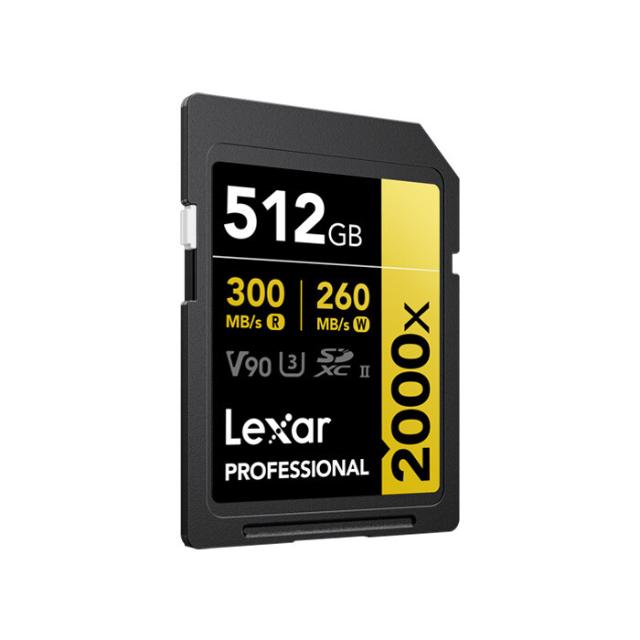 LEXAR SD 512GB PRO 2000X U3 V90 UHS-II R300/W260