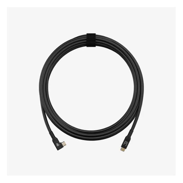 COBRAUNION USB-C TO USB-C 90° 5M, 10G BLACK