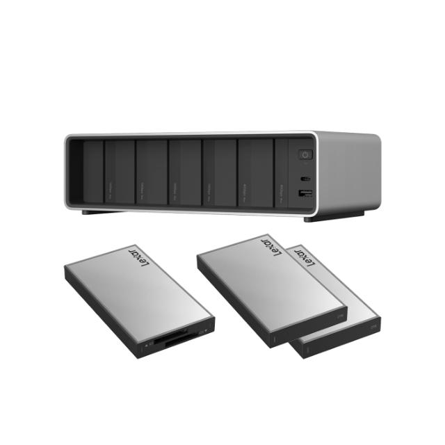 Lexar Workflow Pro - Dual SD Reader & 2x2TB SSD