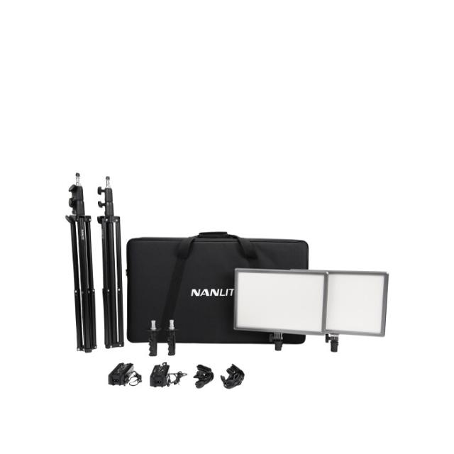 NANLITE LUMIPAD 25 LED 2 LIGHT KIT W. STAND & BAG