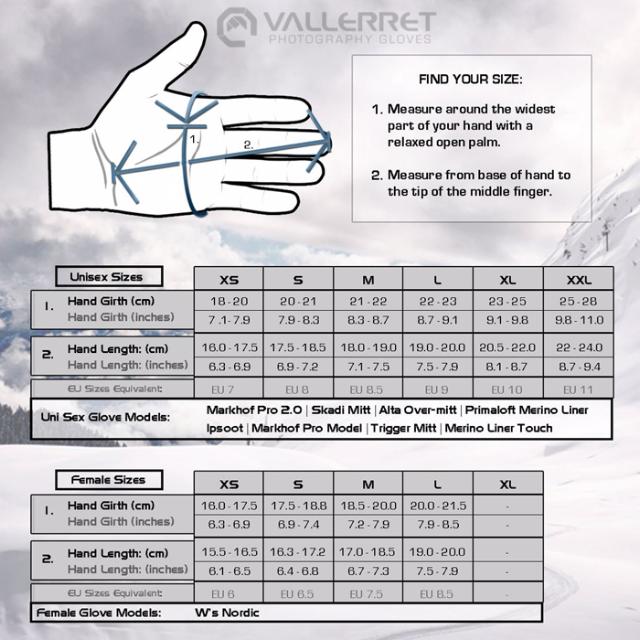 VALLERRET SKADI ZIPPER MITT PSP XS