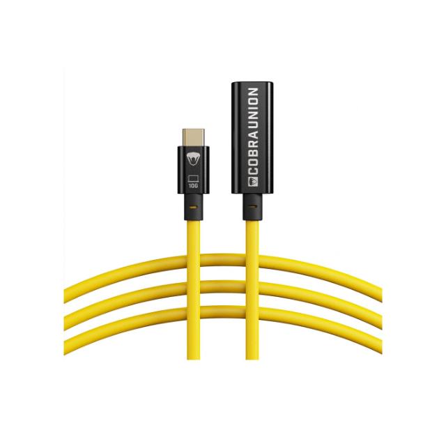 COBRAUNION USB-C TO USB-C FEM. EXT 10M, 10G YELLOW
