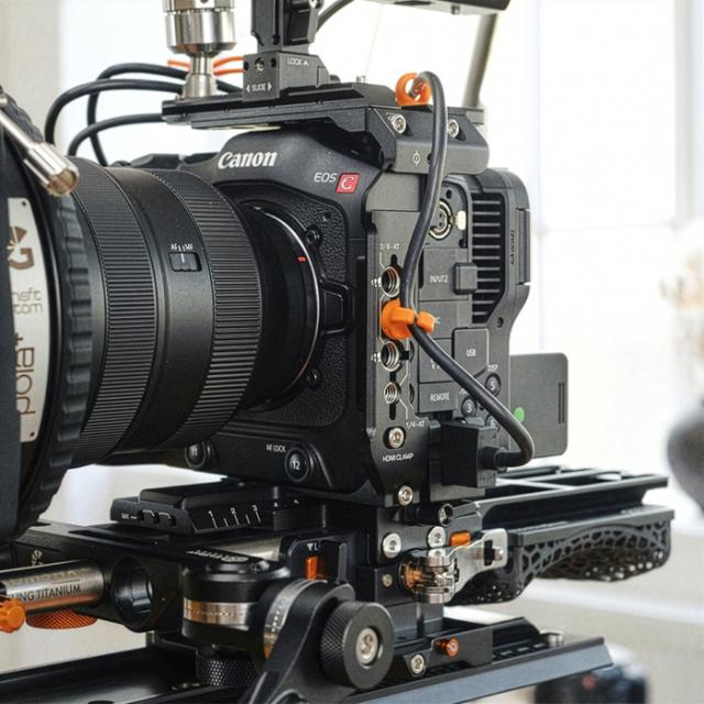 BRIGHT TANGERINE HDMI CLAMP FOR CANON C70-C80