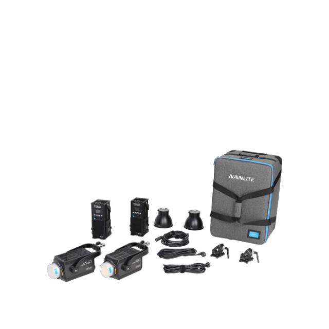 NANLITE FORZA 500B II 2 LIGHT KIT WITH TROLLEY