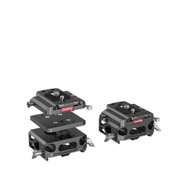 SMALLRIG 3067 BASEPLATE LGTW W DUAL 15MM ROD CLAMP