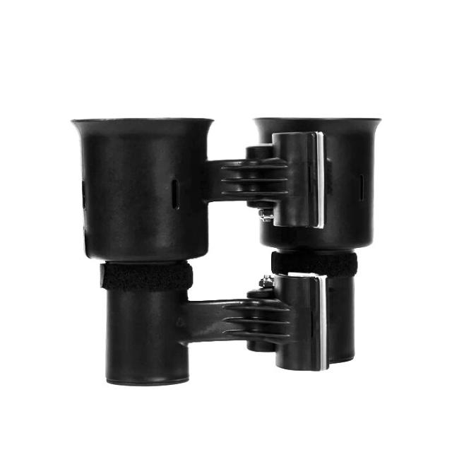 ROBOCUP CLAMP ON DUAL CUP HOLDER, BLACK