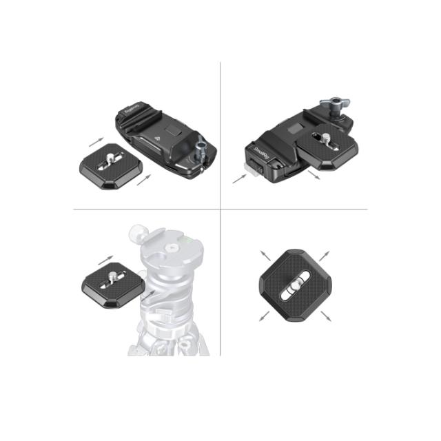 SMALLRIG 5053 CAMERA CLIP WITH QR PLATE KIT