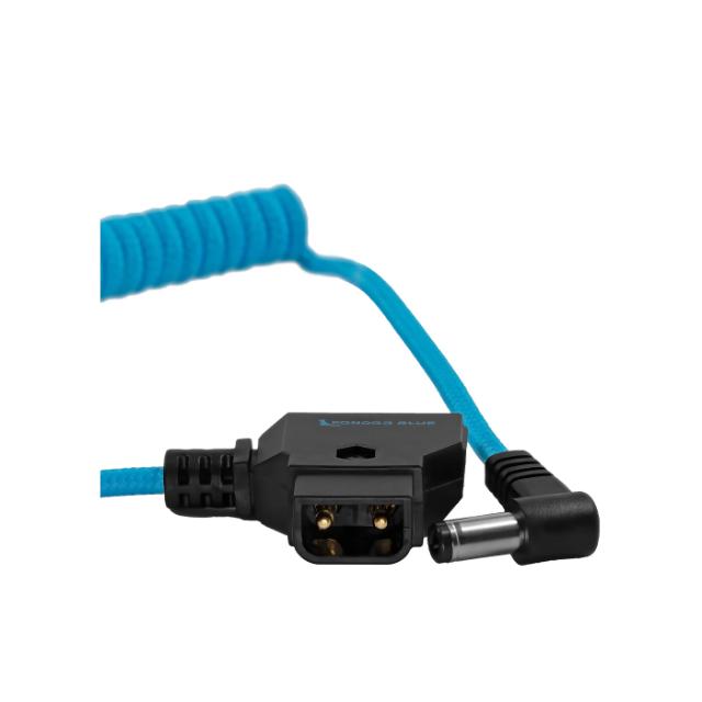 KONDOR BLUE D-TAP TO DC RIGHT ANGLE COILED - BLUE