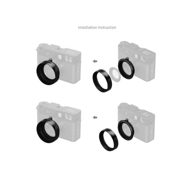 SmallRig 5215 Lens Hood for Fuji X half Black