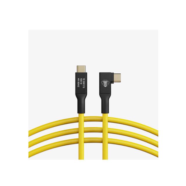 COBRAUNION USB-C TO USB-C 90° 5M, 20G YELLOW